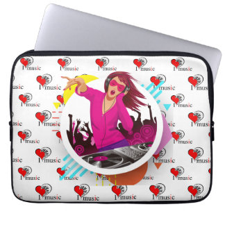 Housse Pour Ordinateur Portable J'aime la musique