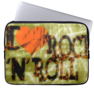 Housse Pour Ordinateur Portable J'aime le rock et le roll