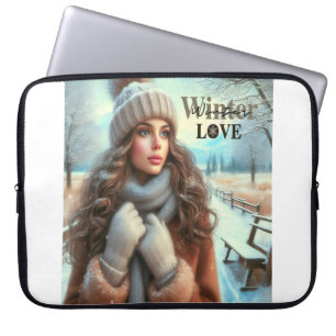 Housse Pour Ordinateur Portable J'aime l'hiver