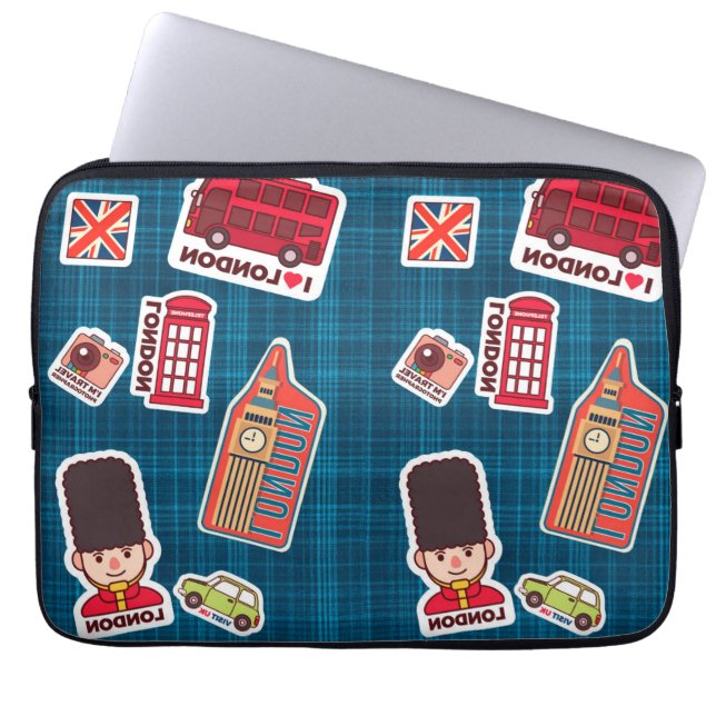 Housse Pour Ordinateur Portable J'aime Londres (Devant)