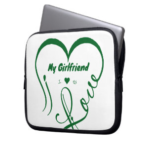 Housse Pour Ordinateur Portable J'aime ma petite amie - J ♥ Nous