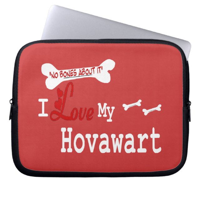 Housse Pour Ordinateur Portable J'Aime Mon Hovawart (Devant)