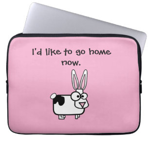 Housse Pour Ordinateur Portable J'aimerais rentrer chez moi maintenant, vache drôl