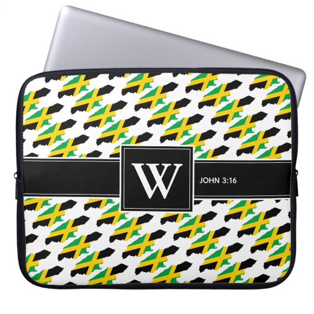 Housse Pour Ordinateur Portable JAMAICA Christian Scripture Monogram laptop (Devant)