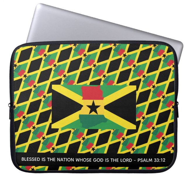 Housse Pour Ordinateur Portable JAMAICA GHANA Ordinateur personnel double patrimoi (Devant)