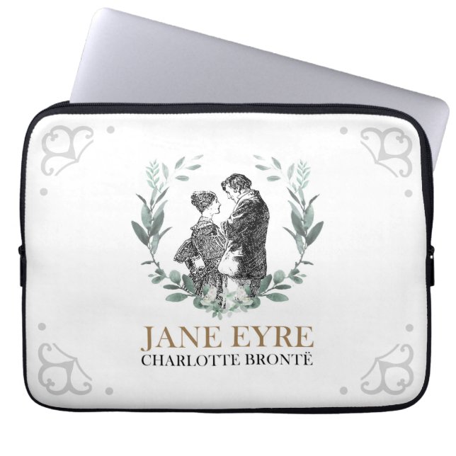 Housse Pour Ordinateur Portable Jane Eyre et Edward Rochester avec Wreath (Devant)