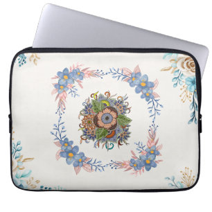 Housse Pour Ordinateur Portable Jardin aquarelle calme – Douces murmures florales