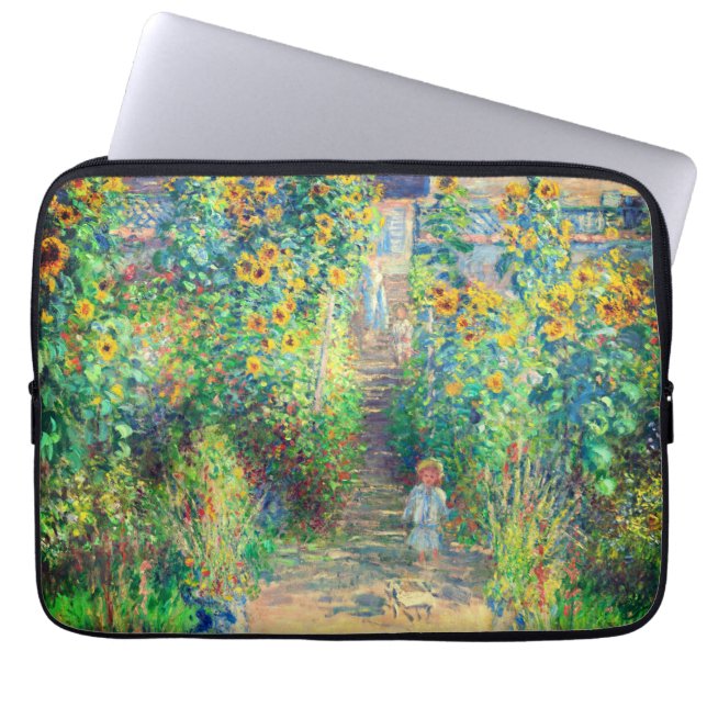 Housse Pour Ordinateur Portable Jardin aux fleurs de Monet (Devant)