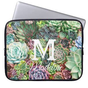 Housse Pour Ordinateur Portable Jardin coloré Succulent