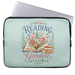 Housse Pour Ordinateur Portable Jardin de lecture Cottagecore Floral Club