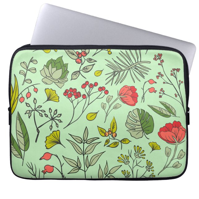 Housse Pour Ordinateur Portable Jardin Fleur sauvage botanique (Devant)
