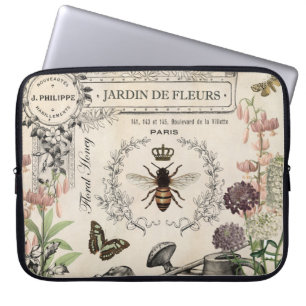HOUSSE POUR ORDINATEUR PORTABLE JARDIN FRANÇAIS D'ABEILLE