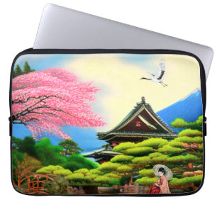 Housse Pour Ordinateur Portable Jardin japonais