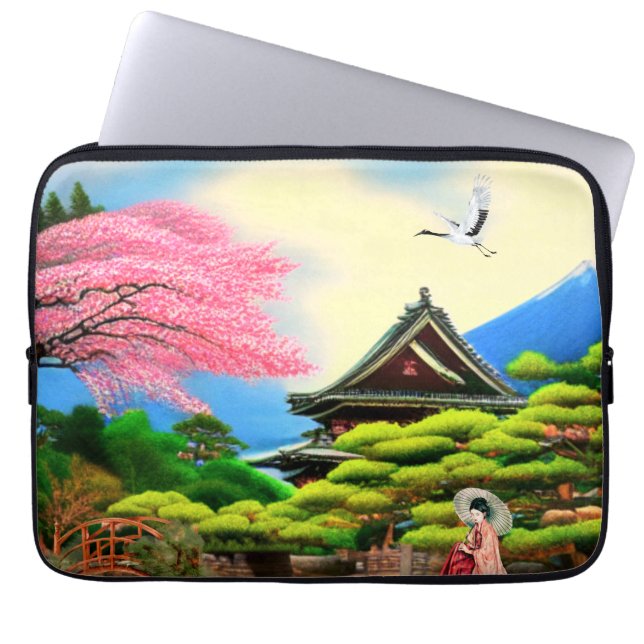 Housse Pour Ordinateur Portable Jardin japonais (Devant)