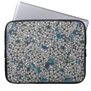 Housse Pour Ordinateur Portable Jardin Lilac blanc