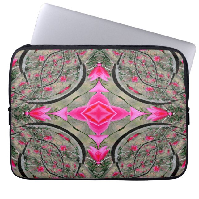 Housse Pour Ordinateur Portable Jardin rose...... (Devant)