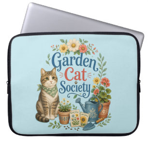 Housse Pour Ordinateur Portable Jardin Société Féline Cottagecore Florales