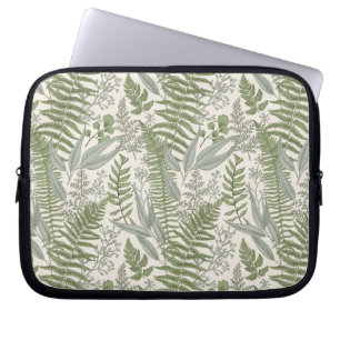 Housse Pour Ordinateur Portable Jardin vert fleuri