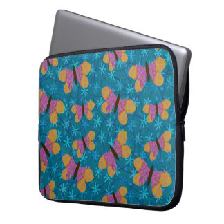 Housse Pour Ordinateur Portable Jaune et douille d'ordinateur portable de papillon