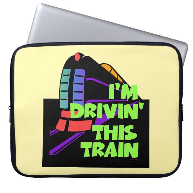 Housse Pour Ordinateur Portable Je conduis ce train (Devant)