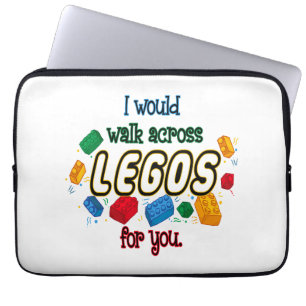 Housse Pour Ordinateur Portable Je Marcherais À Travers Les Legos Pour Vous