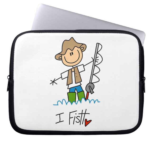 Housse Pour Ordinateur Portable Je pêche (Devant)