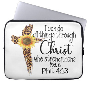 Housse Pour Ordinateur Portable Je peux faire tout par le Christ
