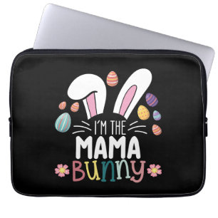 Housse Pour Ordinateur Portable Je suis la maman maman lapin de Pâques tenue de fa