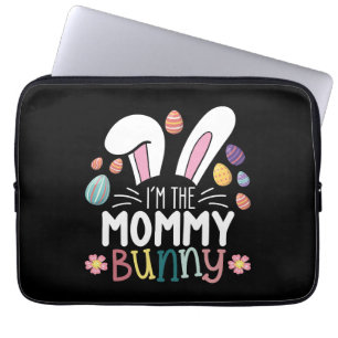 Housse Pour Ordinateur Portable Je suis la maman mommy lapin Pâques famille tenue
