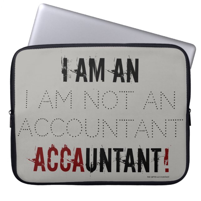 HOUSSE POUR ORDINATEUR PORTABLE "JE SUIS UN ACCAUNTANT" (Devant)