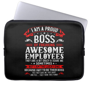 Housse Pour Ordinateur Portable Je Suis Un Fier Chef De Freaking Employés Géniaux