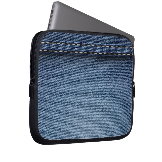 Housse Pour Ordinateur Portable Jean en Denim (Devant droit)