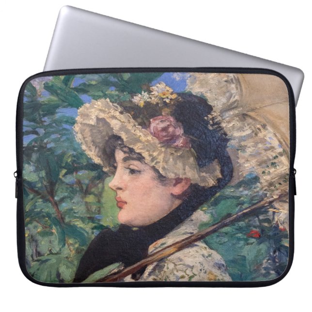 Housse Pour Ordinateur Portable Jeanne (Printemps)  par Édouard Manet (Devant)