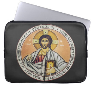 Housse Pour Ordinateur Portable Jésus-Christ Pantocrator Art d'icône byzantin