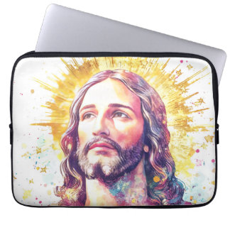 Housse Pour Ordinateur Portable Jesus Christ Portrait Christian Religious Design