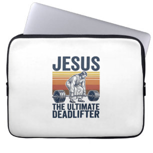 Housse Pour Ordinateur Portable Jésus Le Levreur De Poids Ultime Chemise De Gym Vi