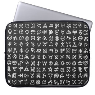 Housse Pour Ordinateur Portable Jeu de symboles rune les lettres police. Ancien oc