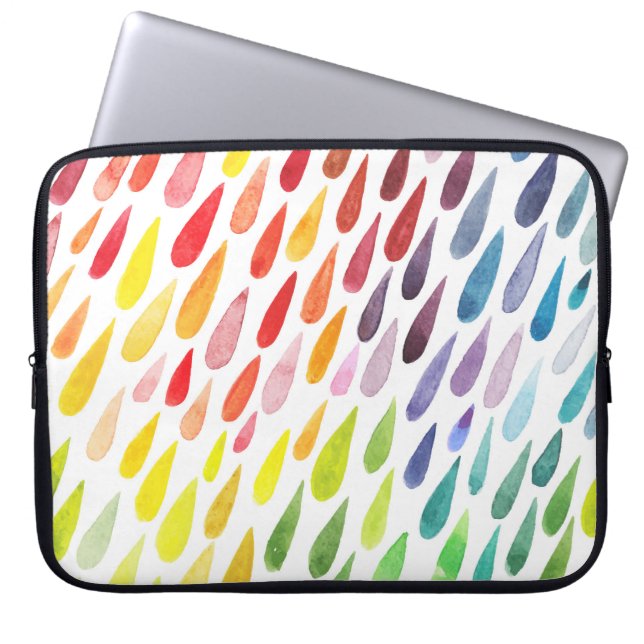 Housse Pour Ordinateur Portable Jeu d'éclaboussures couleur aquarelle (Devant)