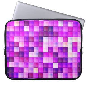 Housse Pour Ordinateur Portable Jeu vidéo Pixels Carré rose Motif