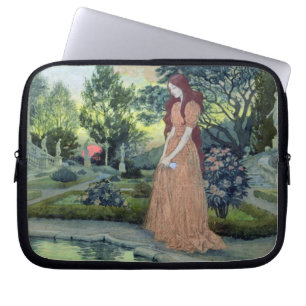 Housse Pour Ordinateur Portable Jeune fille dans un jardin (la semaine)