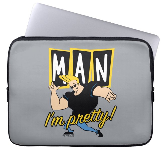 Housse Pour Ordinateur Portable Johnny Bravo - Man I'm Pretty (Devant)