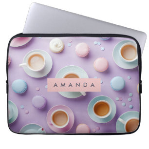 Housse Pour Ordinateur Portable Joie de fête de thé pastel personnalisée