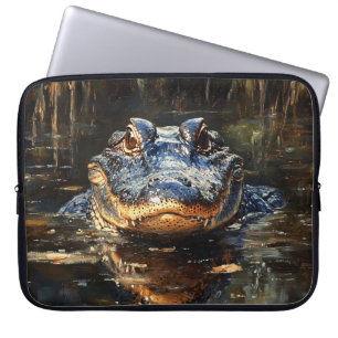 Housse Pour Ordinateur Portable Joli Alligator en Floride Everglades Peinture