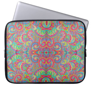 Housse Pour Ordinateur Portable Joli design floral vintage coloré