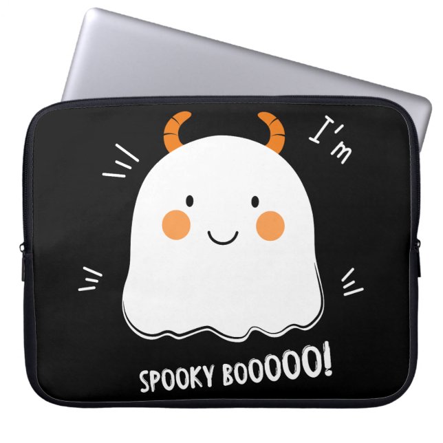 Housse Pour Ordinateur Portable Joli Éffrayant Boo Demon Ghost (Devant)