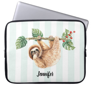Housse Pour Ordinateur Portable Joli fentes accroché à l'aquarelle vers le bas