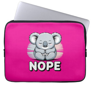 Housse Pour Ordinateur Portable Joli koala endormi “Non” drôle dessin animé