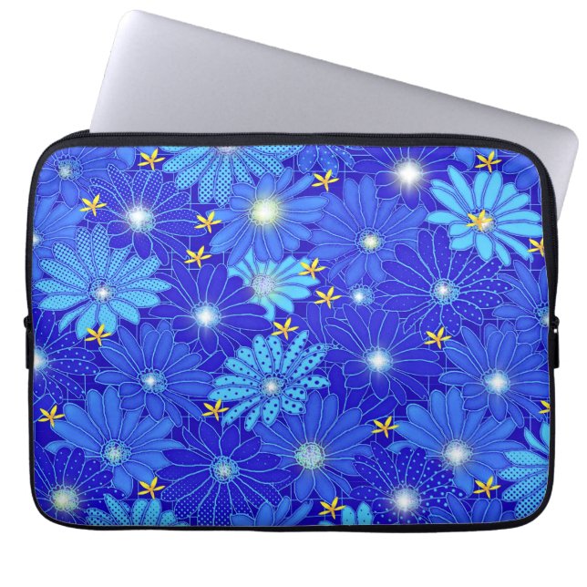 Housse Pour Ordinateur Portable Joli Motif Blue Daisy (Devant)