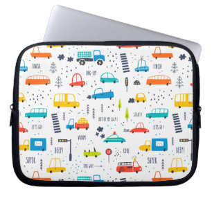 Housse Pour Ordinateur Portable Joli Motif coloré de la circulation automobile