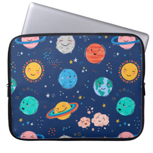 Housse Pour Ordinateur Portable Joli Motif Planète Souriante